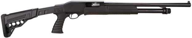 Picture of Chiappa Firearms 930029 C6-12 Pump 12Ga 3" 18.5" Mc1 5+1 Blk 4Pos Stk W/Pg Syn B
