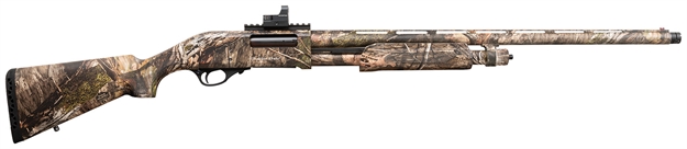 Picture of Chiappa Firearms 930308T 335 Turkey Full Size 12 Gauge Pump 3.50" 5+1 26" Mossy Oak Country Dna Chrome Lined Vent Rib Barrel, Picatinny Rail Aluminum Receiver & Fixed Synthetic Stock, Red Dot 4 Moa 930.308T 8053800947213