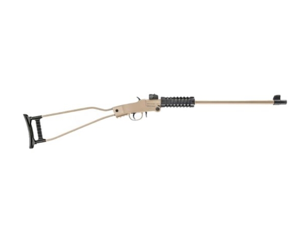 Picture of Chiappa Firearms 500255 Little Badger  Full Size 22 Lr, 1 Shot 16.50" Desert Sand Cerakote Steel Barrel, Desert Sand Cerakote Quad Picatinny Receiver, Desert Sand Cerakote Wire Frame Stock, Right Hand 500.255