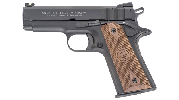 Picture of Chiappa Firearms 1911 22Lr Blk/Wood 4" 2-10Rd CF401.100