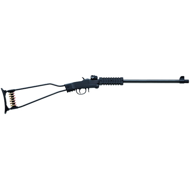 Picture of  Chiappa Firearms 500110 Little Badger  Full Size 22 Wmr 1 Shot, 16.50" Black Cerakote Steel Threaded Barrel, Black Cerakote Quad Picatinny Receiver, Black Cerakote Underfolding Wire Frame Stock, Right 053670711013