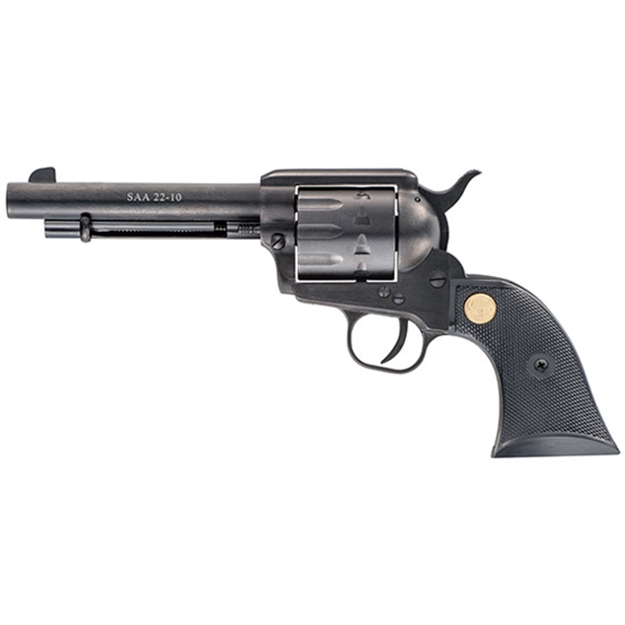 Picture of  Chiappa Firearms Cf340160d Saa 1873  Medium Frame 22 Lr/22 Wmr 10 Shot, 5.50" Blued Steel Barrel, Blued Steel Frame, Blued Cylinder, Black Polymer Grip, Exposed Hammer