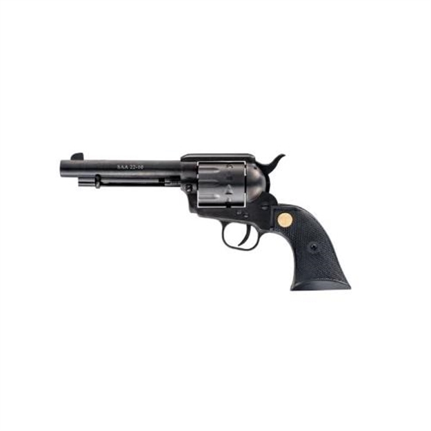 Picture of  Chiappa Firearms Cf340160 Saa 1873  Medium Frame 22 LR 10 Shot, 5.50" Blued Steel Barrel, Blued Steel Frame, Blued Cylinder, Black Plastic Grip, Exposed Hammer