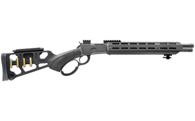 Picture of  Chiappa Firearms 920434 Wildlands Takedown 92 44 Mag 9+1 16.50" Blued Steel Threaded Barrel, Blued Picatinny Rail Steel Receiver, M-Lok Handguard, Skeletonized Black Synthetic Stock W/Adjustable Comb