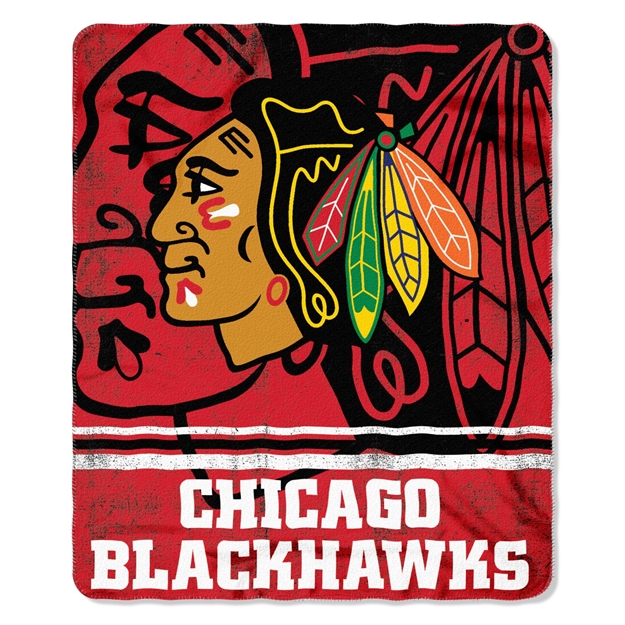 Picture of Chicago Blackhawks Fade Away Fleece Throw