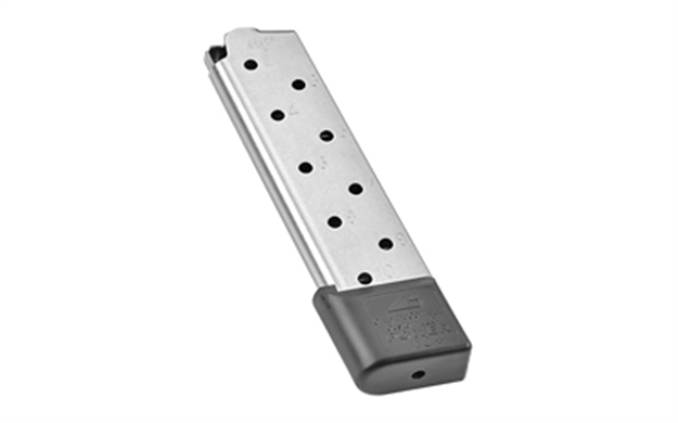 Picture of  Cmc Products 12150 Power Mag Plus 10Rd 45 Acp Fits 1911 Government Stainless Steel W/ Black Base Pad 705263121508