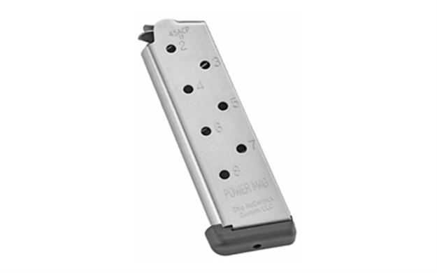 Picture of  Cmc Products 12131 Power Mag Plus 8Rd 45 Acp Fits 1911 Government Stainless Steel W/ Black Base Pad 705263121317
