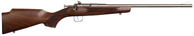 Picture of  Chipmunk 10002 Deluxe The Original Youth Deluxe Single Shot 16.10" Satin Tapered Barrel, Satin Stainless Steel Receiver, Fixed American Walnut Stock, EZ Loader
