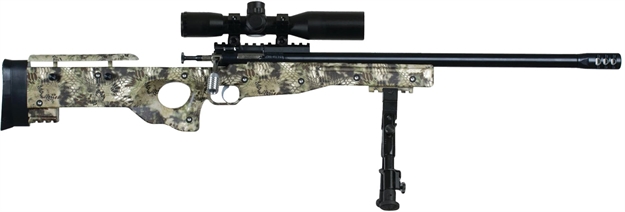 Picture of  Crickett Ksa2151 Cpr Complete Package 22 LR Caliber With 1Rd Capacity, 16.12" Barrel, Blued Metal Finish & Fixed With Adjustable Cheekpiece Kryptek Camo Stock Right Hand