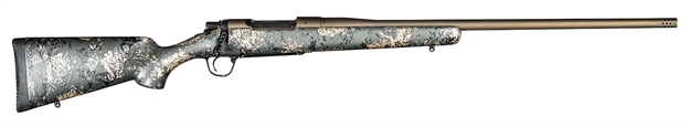 Picture of Christensen Arms 8010107900 Mesa Fft 7Mm Rem Mag 3+1 22" Threaded Barrel, Burnt Bronze Cerakote, Green With Black/Tan Webbing Stock 801-01079-00
