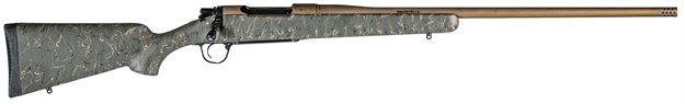 Picture of Christensen Arms 8010201000 Mesa Long Range 28 Nosler 3+1 26" Threaded Barrel, Burnt Bronze Cerakote, Green With Black/Tan Webbing Stock 801-02010-00