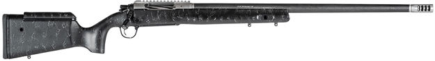 Picture of Christensen Arms 8010700200 Elr  300 Prc 3+1 26" Target Profile Carbon Fiber Barrel, Black Nitride Finish, Black With Gray Webbing Stock 801-07002-00
