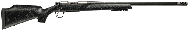 Picture of Christensen Arms 8011001200 Traverse  7Mm Rem Mag 3+1 26" Threaded Barrel, Natural Stainless, Black With Gray Webbing Stock 801-10012-00