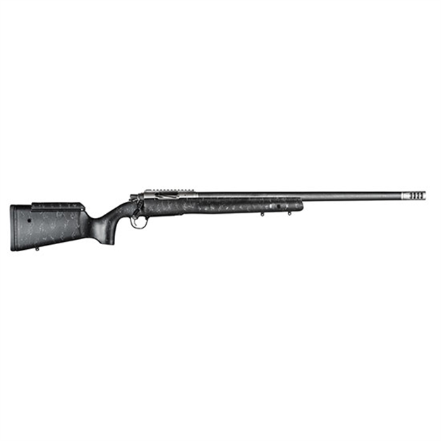 Picture of Christensen Arms 8010700100 Elr  6.5 Prc 3+1 26" Target Profile Carbon Fiber Barrel, Black Nitride Finish, Black With Gray Webbing Stock 801-07001-00