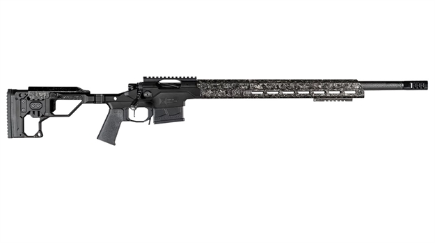 Picture of Christensen Arms 8010300501 Modern Precision  338 Lapua Mag 27" Threaded Carbon Fiber Barrel 5+1, Black Nitride Finish, Tungsten Anodized Folding Stock, Polymer Grip 801-03005-01