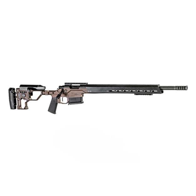 Picture of Christensen Arms 8010302000 Modern Precision  6Mm Creedmoor 24" Threaded Carbon Fiber Barrel 5+1, Black Nitride Finish, Desert Brown Anodized Folding Stock, Polymer Grip 801-03020-00 696528087243