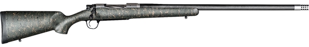 Picture of Christensen Arms Ca10299p15413 Ridgeline  30 Nosler 3+1 26" Carbon Fiber/Threaded Barrel, Natural Stainless, Green With Black/Tan Webbing Stock CA10299-P15413 810651028496