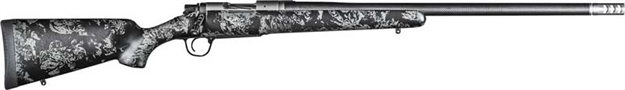 Picture of Christensen Arms 8010616500 Ridgeline Fft 450 Bushmaster 4+1 20" Carbon Fiber/Threaded Barrel, Stainless Steel, Black With Gray Accents Stock 801-06165-00 696528091226