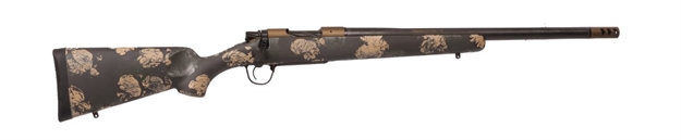 Picture of Christensen Arms 8010618900 Ridgeline Fft 6.5 Creedmoor 4+1 20" Carbon Fiber/Threaded Barrel, Burnt Bronze Cerakote, Green With Black/Tan Accents Stock 801-06189-00