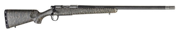 Picture of Christensen Arms Ca10299e14413 Ridgeline  270 Win 4+1 24" Carbon Fiber/Threaded Barrel, Natural Stainless, Green With Black/Tan Webbing Stock CA10299-E14413