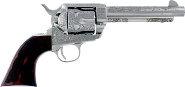 Picture of Cimarron Buffalo Bill Cody .357Mag. 5.5" Engraved Nickel PP410LNBB