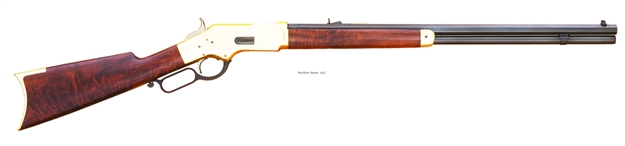 Picture of Cimarron Firearms 1866 Yellowboy Sporting Lever Action Rifle 38 Spl, Rh, 24 In, Blue, Wood Stk, 12+1 Rnd