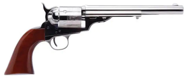 Picture of Cimarron Firearms 1872 Open Top Army 45Lc 7.5" FS Nickel Walnut CA916N00 844234105007