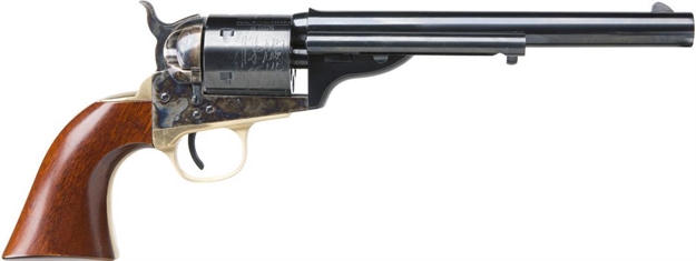 Picture of  Cimarron Ca914 1872 Open Top Navy 38 Long Colt 38 Special 6 Shot 7.50" Blued Steel Barrel, Blued Cylinder, Color Case Hardened Steel Frame, Walnut Grip, Exposed Hammer 844234102150