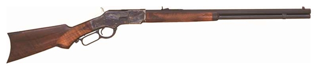Picture of  Cimarron Ca277 1873 Deluxe Full Size 45 Colt (Long Colt) 12+1 24" Blued Octagon Barrel, Color Case Hardened Stainless Steel Receiver, Fixed W/Pistol Grip Walnut Stock, Right Hand 814230010230