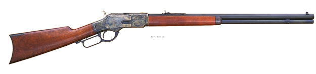 Picture of Cimarron Firearms 1873 Lever Action Rifle 44 Wcf, Rh, 24 In, Blue, Wood Stk, 13+1 Rnd CA242 814230010179