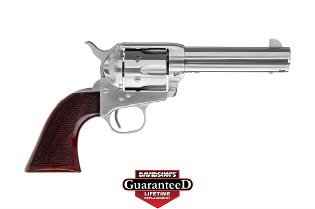 Picture of Cimarron Firearms Evil Roy Revolver 357 Mag, 4.75 In, 1 Piece Hand Checkered Wood Grp, 6 Rnd, S/S Frame, Std Trgr