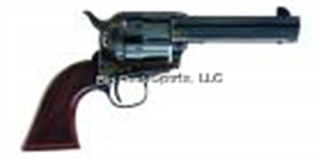 Picture of Cimarron Firearms Evil Roy Revolver 44-40 Win, 4.75 In, Checkered Wood Grp, Case Hardened Frame, Lightened Trgr