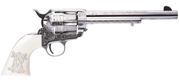 Picture of Cimarron Firearms Teddy Roosevelt Ver.2 45Lc FS 7.5" Eng. Poly Ivory PP415LNTRII 814230100986