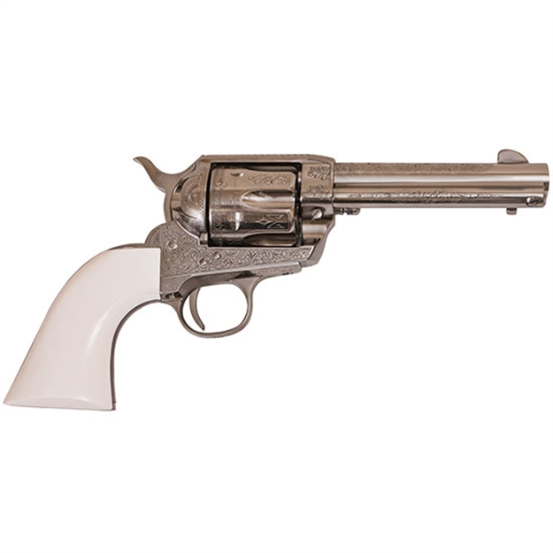 Picture of Cimarron Firearms Frontier 45Lc PW FS 4.75" Engraved Nickel/Ivory PP410LNI 844234129539
