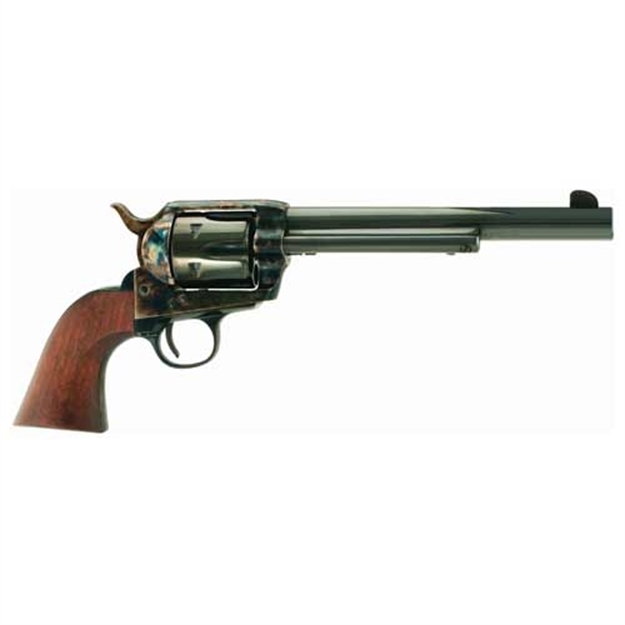 Picture of Cimarron Firearms Frontier Revolver 45 Lc, 7.5 In, Wood Grp, 6 Rnd, Fixed, Case Hardened Frame PP415