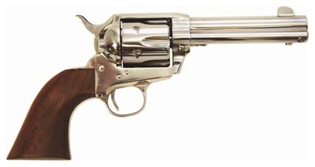 Picture of Cimarron Firearms Frontier Revolver 45 Lc, 4.75 In, Wood Grp, 6 Rnd, Fixed, S/S Frame, Std Trgr PP4500
