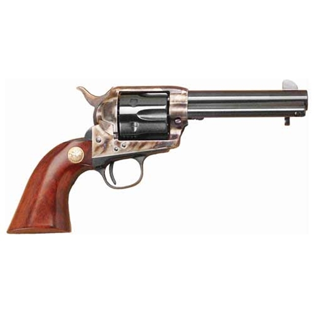 Picture of  Cimarron Mp400 Model P  357 Mag 38 Special 6 Shot 4.75" Blued Stainless Steel Barrel, Blued Cylinder, Color Case Hardened Steel Frame, Walnut Grip, Exposed Hammer