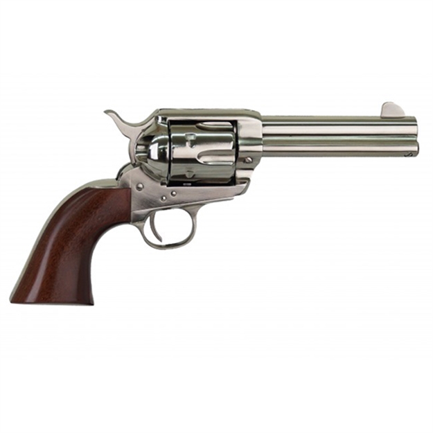 Picture of  Cimarron Ppp357n Pistolero  38 Special/357 Mag 6 Shot, 4.75" Nickel-Plated Steel Barrel, Cylinder & Frame, Wide Front Sight, Smooth Walnut Grip