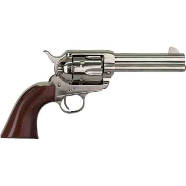 Picture of  Cimarron Ppp357n Pistolero  38 Special/357 Mag 6 Shot, 4.75" Nickel-Plated Steel Barrel, Cylinder & Frame, Wide Front Sight, Smooth Walnut Grip