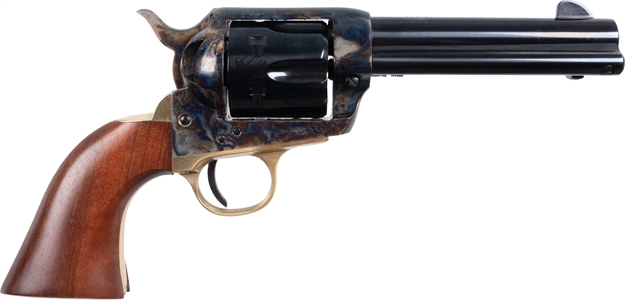 Picture of  Cimarron Ppp9mmdc Pistolero Dual Cylinder 9Mm Luger/357 Mag 6 Shot, 4.75" Blued Barrel & Cylinder, Color Case Hardened Frame, Walnut Grip