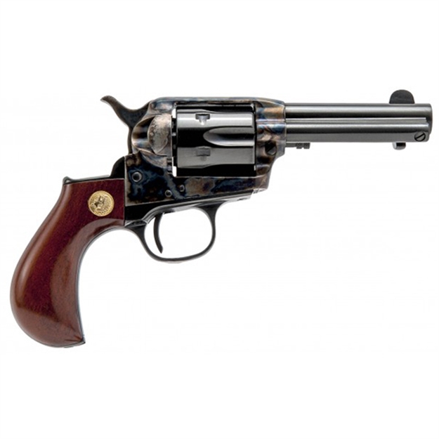 Picture of Cimarron Firearms Thunderer Revolver 357 Mag, 3.5 In, Smooth Wood Grp, 6 Rnd, Fixed, Case Hardened Frame, Std Trgr CA340 814230010339