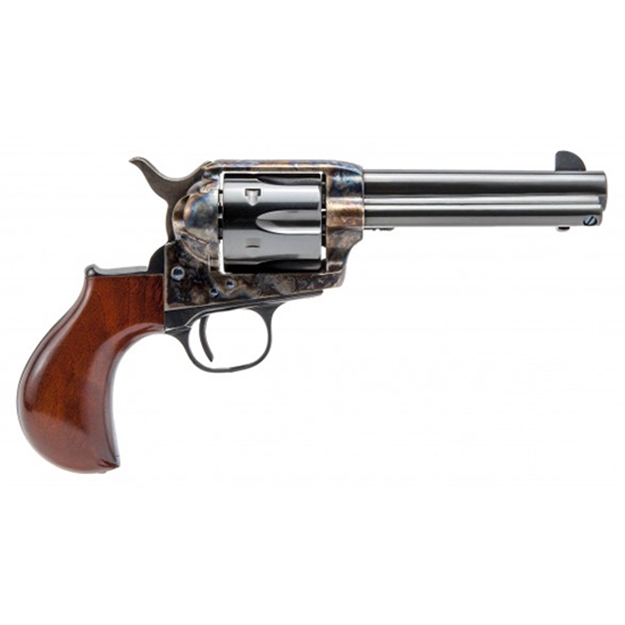Picture of Cimarron Firearms Thunderer Revolver 45 Lc, 4.75 In, Smooth Wood Grp, 6 Rnd, Fixed, Case Hardened Frame CA347
