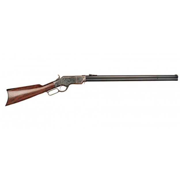 Picture of  Cimarron Ca236 1860 Henry Steel Framed 45 Colt (Long Colt) 12+1 24" Blued Octagon Barrel, Color Case Hardened Stainless Steel Receiver, Walnut Fixed Stock, Right Hand 844234104321