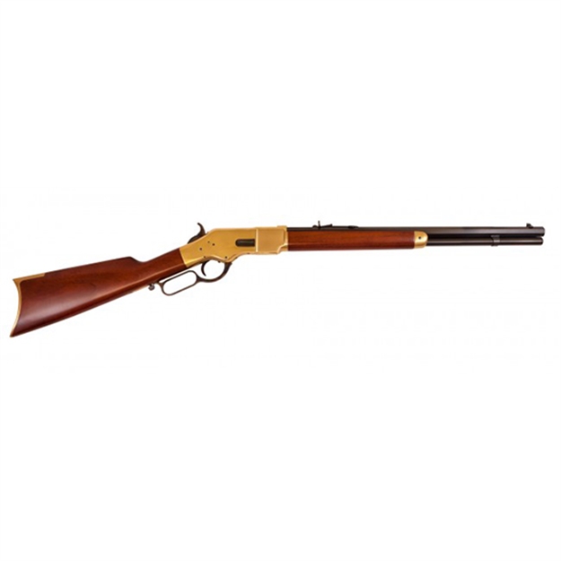 Picture of Cimarron Firearms 1866 Yellowboy Short Lever Action Rifle 45 Lc, Rh, 20 In, Blue, Wood Stk, 10+1 Rnd CA234