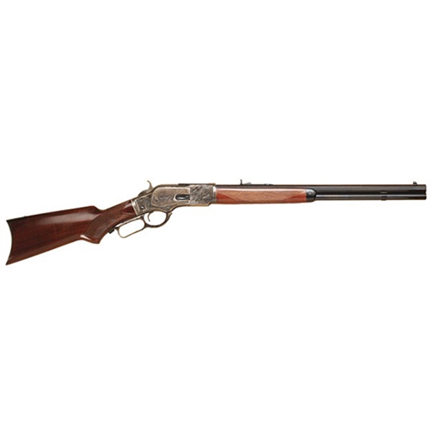 Picture of  Cimarron Ca213 1873 Short Deluxe Full Size 38 Special/357 Mag 10+1, 20" Blued Octagon Steel Barrel, Color Case Hardened Steel Receiver, Walnut Fixed Pistol Grip Stock, Right Hand