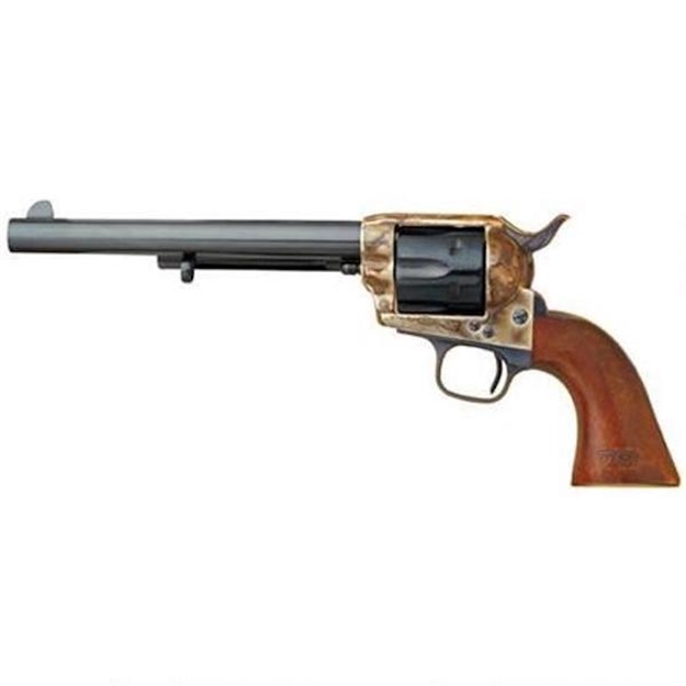 Picture of  Cimarron Ca514m00 Model P US Cavalry 45 Colt (Lc) 6 Shot, 7.50" Blued Steel Barrel & Cylinder, Color Case Hardened Steel Frame, Walnut W/Owa Cartouche Stamp Grip, Exposed Hammer