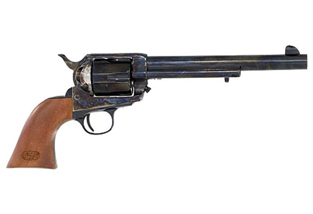 Picture of  Cimarron Pp514m00hn U.S. Calvary Henry Nettleton 45 Colt (Lc) 6 Shot, 7.50" Blued Steel Barrel & Cylinder, Color Case Hardened Steel Frame, Walnut Grip, Exposed Hammer
