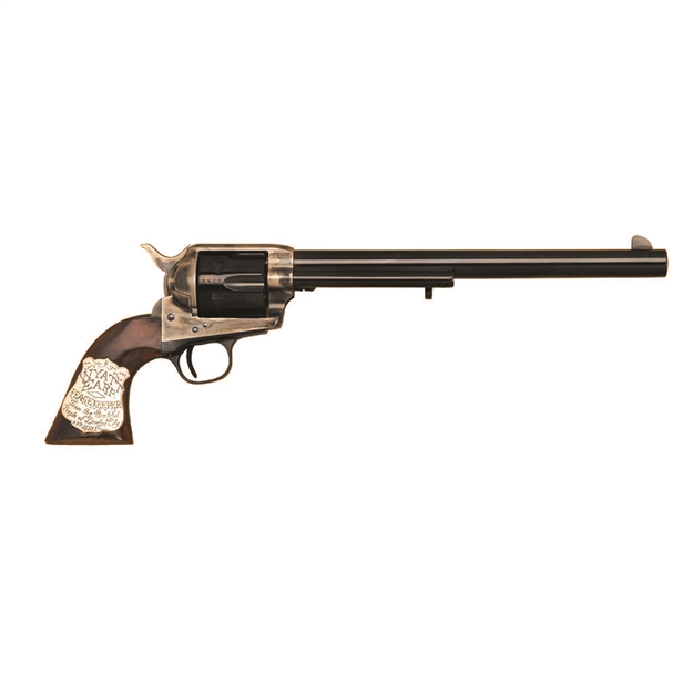 Picture of  Cimarron Ca558 Wyatt Earp Frontier Buntline Hollywood Series 45 Colt (Lc) 6Rd 10" Blued Steel Barrel & Cylinder Old Model Case Hardened Steel Frame With Walnut Grip 814230011350