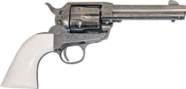 Picture of Cimarron Frontier 357Mag PW FS 4.75" Engraved Nickel/Ivory PP400LNI 844234240111