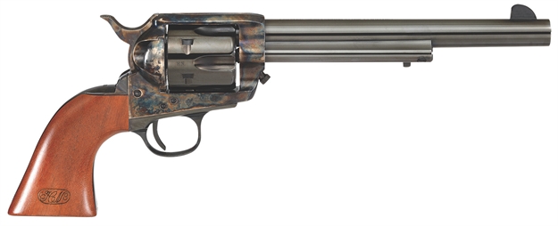 Picture of  Cimarron Pp514m00hn U.S. Calvary Henry Nettleton 45 Colt (Lc) 6 Shot, 7.50" Blued Steel Barrel & Cylinder, Color Case Hardened Steel Frame, Walnut Grip, Exposed Hammer 844234240333